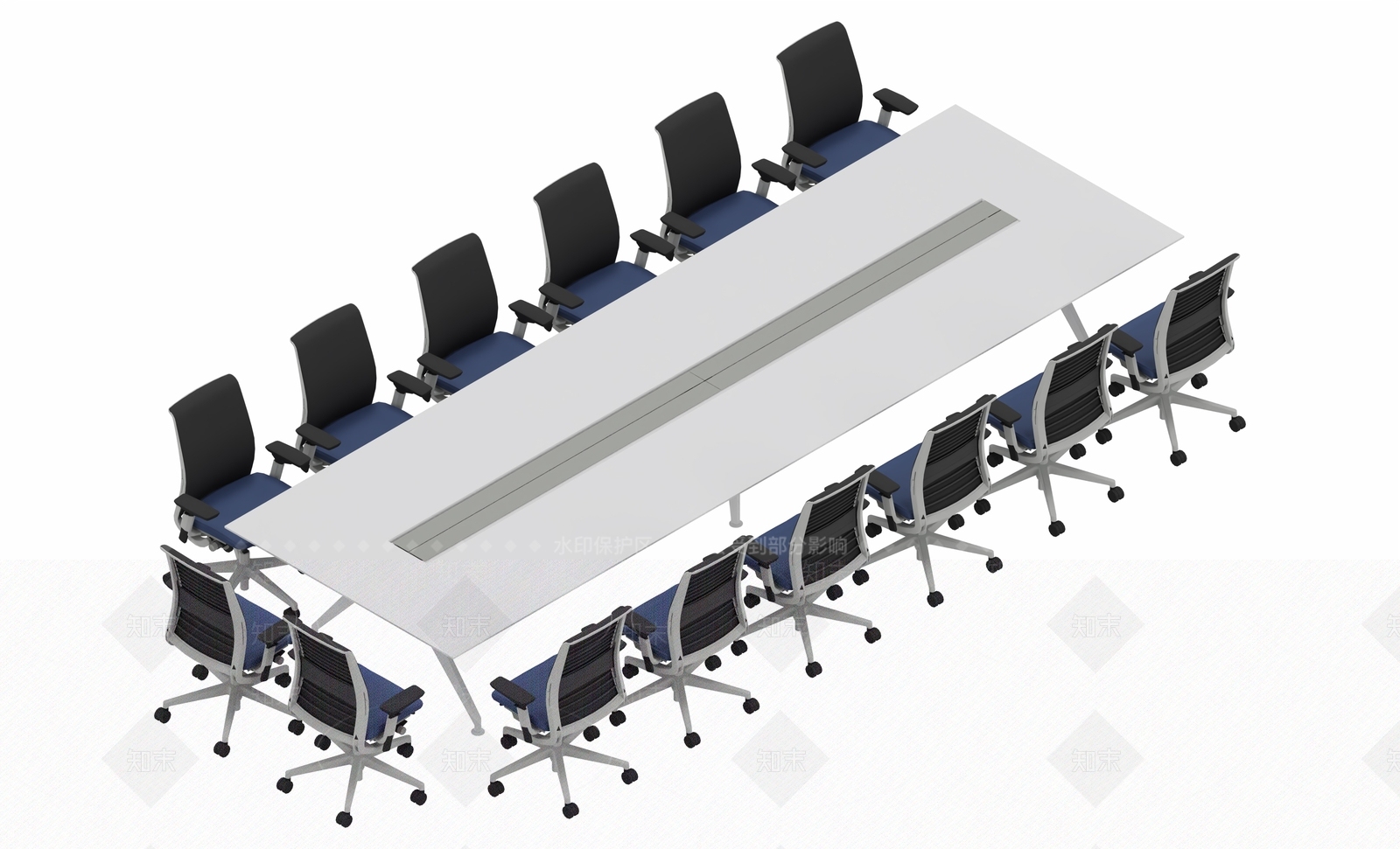 现代会议室SU模型下载【ID:1187709317】