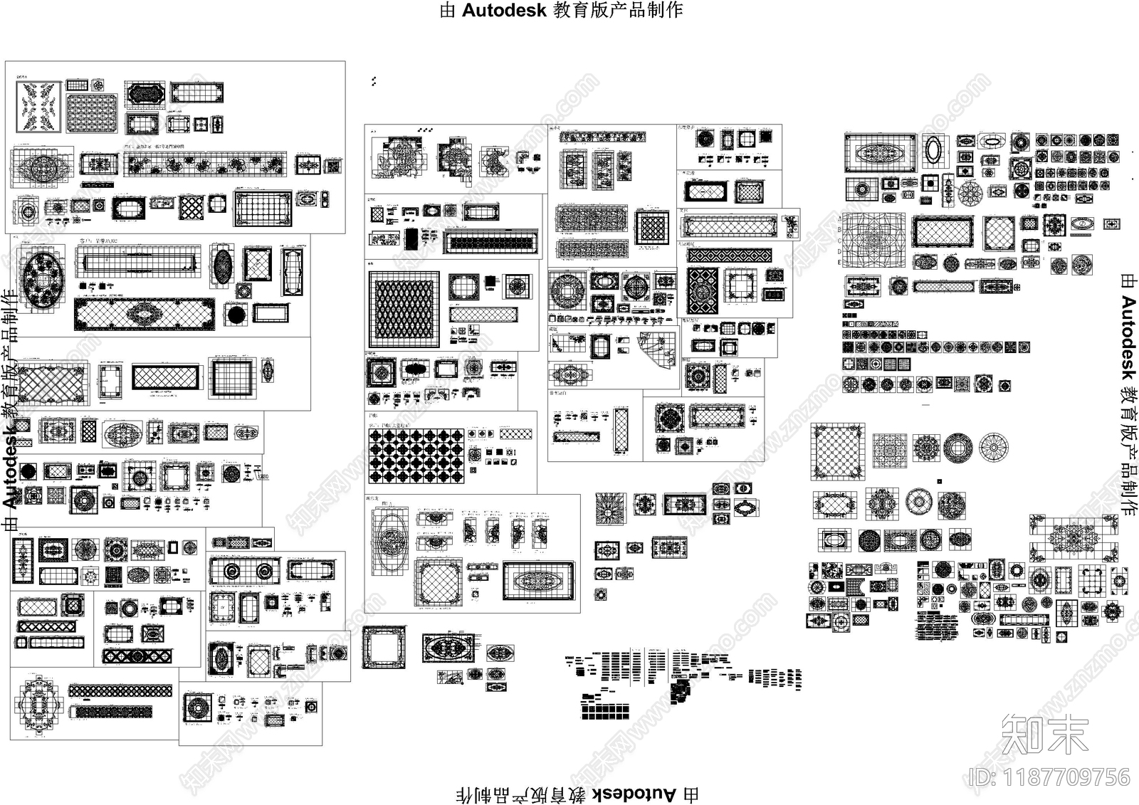 现代欧式地面拼花施工图下载【ID:1187709756】