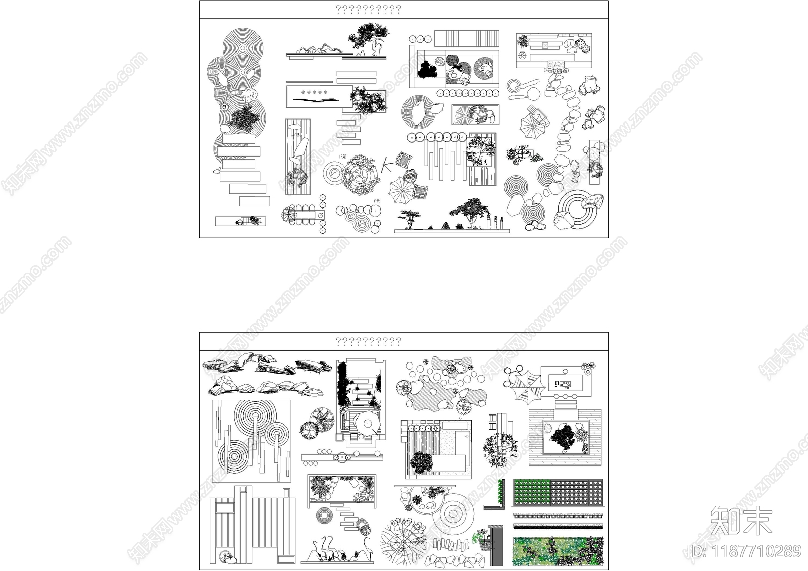 现代综合植物图库施工图下载【ID:1187710289】