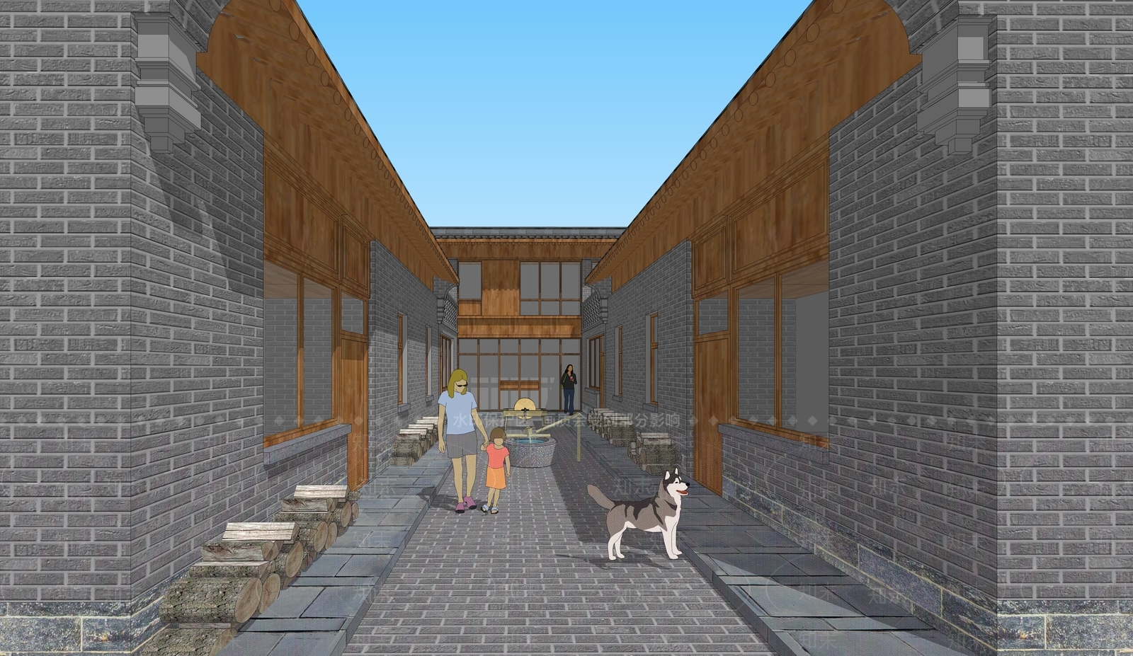 中式乡村民房SU模型下载【ID:1187711294】