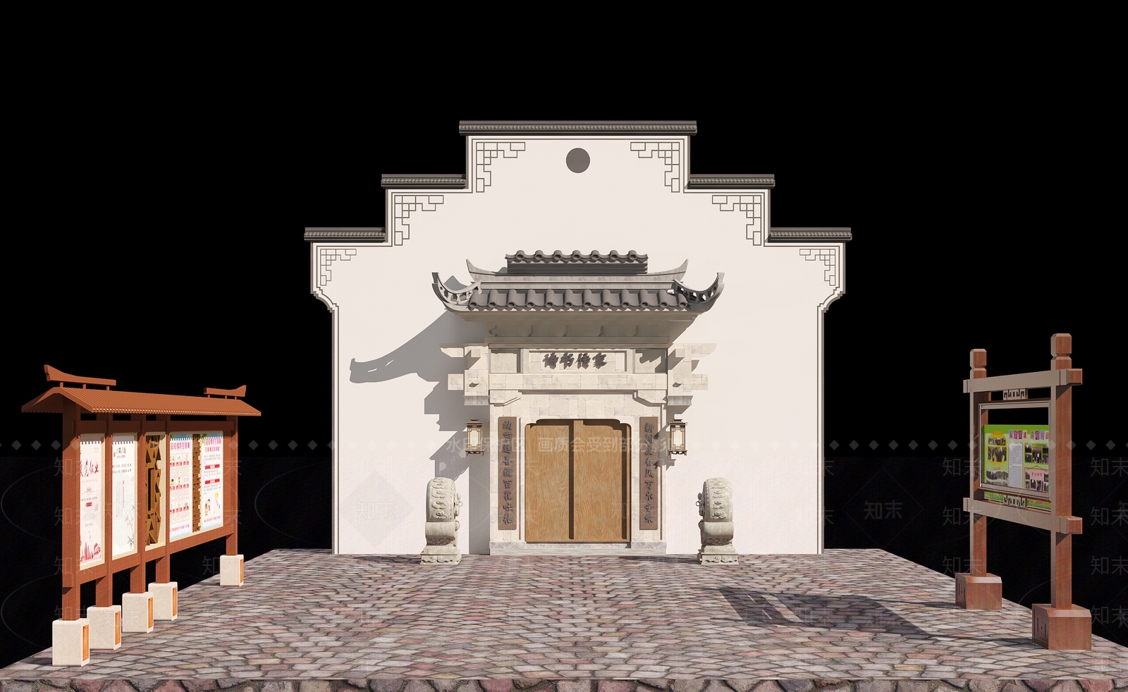 中式古建3D模型下载【ID:1187711401】