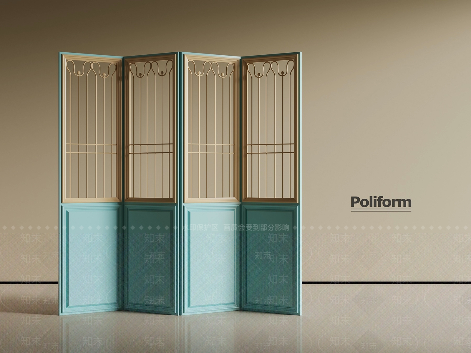 法式屏风SU模型下载【ID:1187714979】