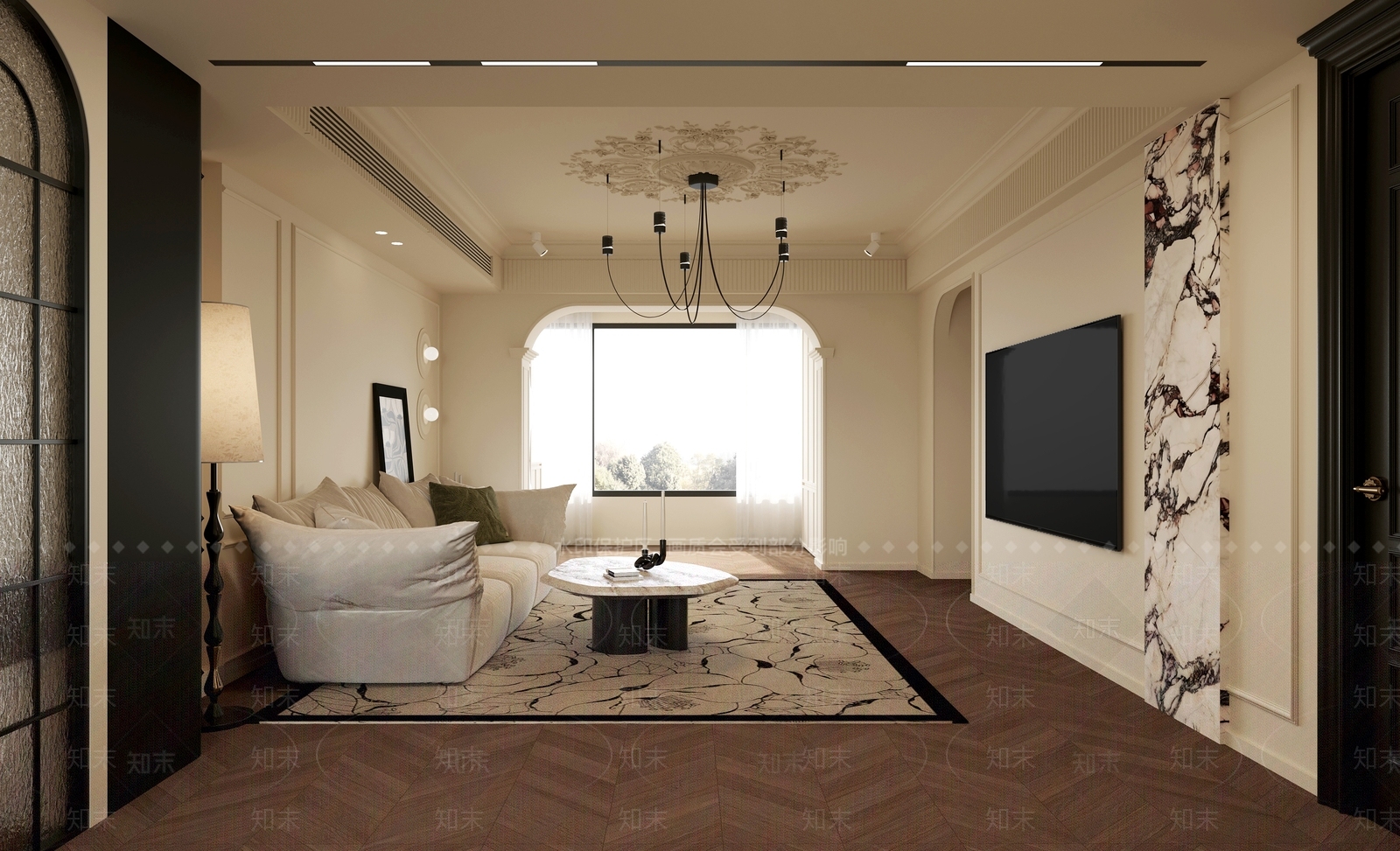 法式客餐厅3D模型下载【ID:1215046768】