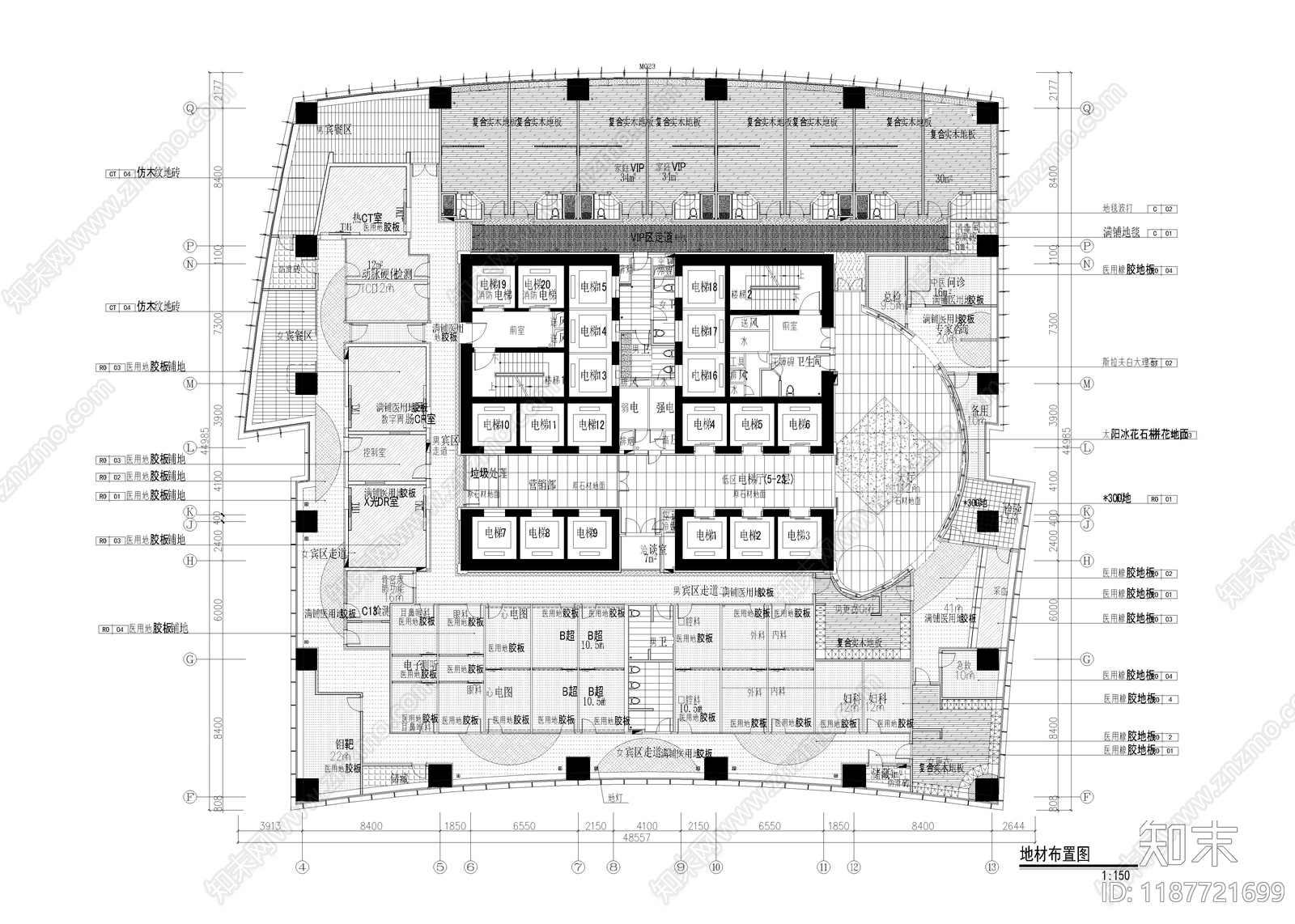 现代医院cad施工图下载【ID:1187721699】