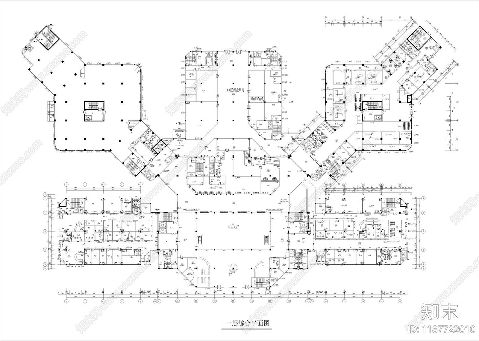 现代医院cad施工图下载【ID:1187722010】