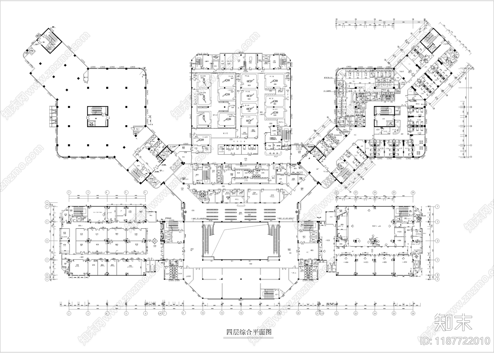 现代医院cad施工图下载【ID:1187722010】