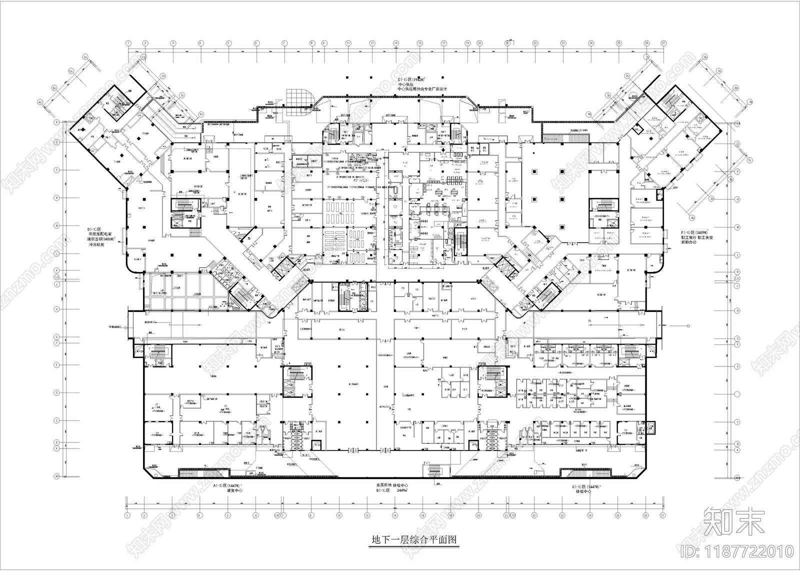 现代医院cad施工图下载【ID:1187722010】