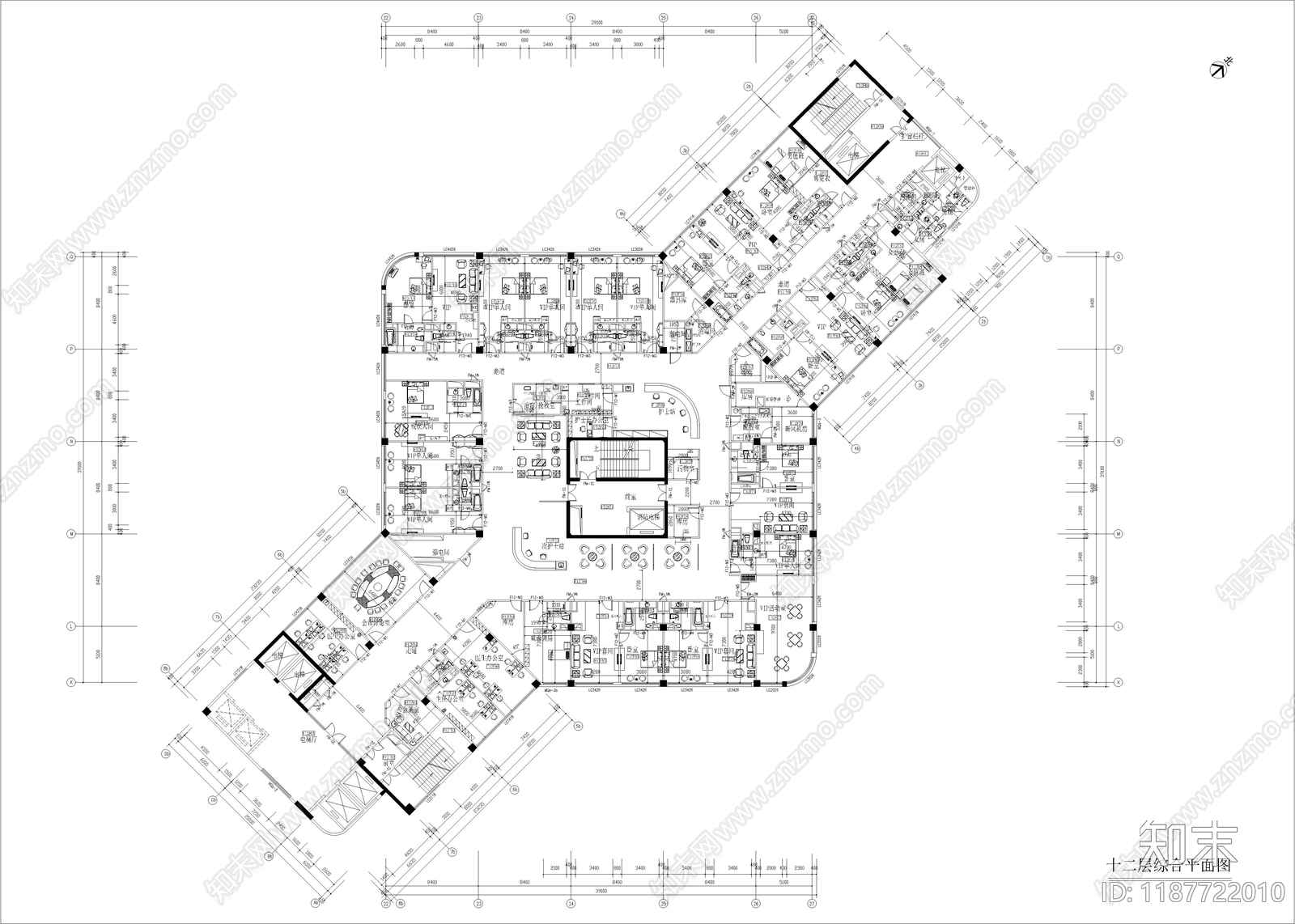 现代医院cad施工图下载【ID:1187722010】