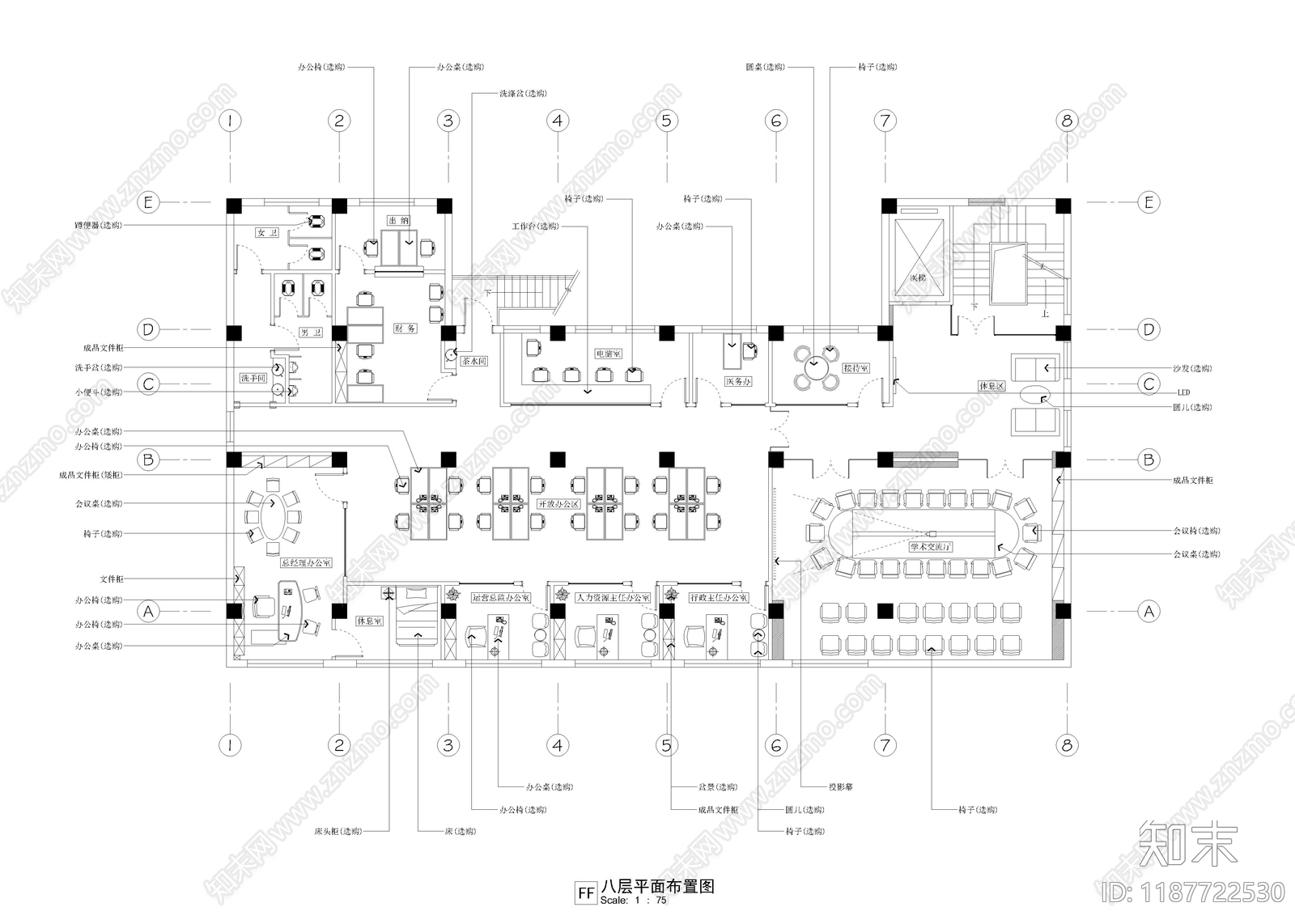 现代医院cad施工图下载【ID:1187722530】