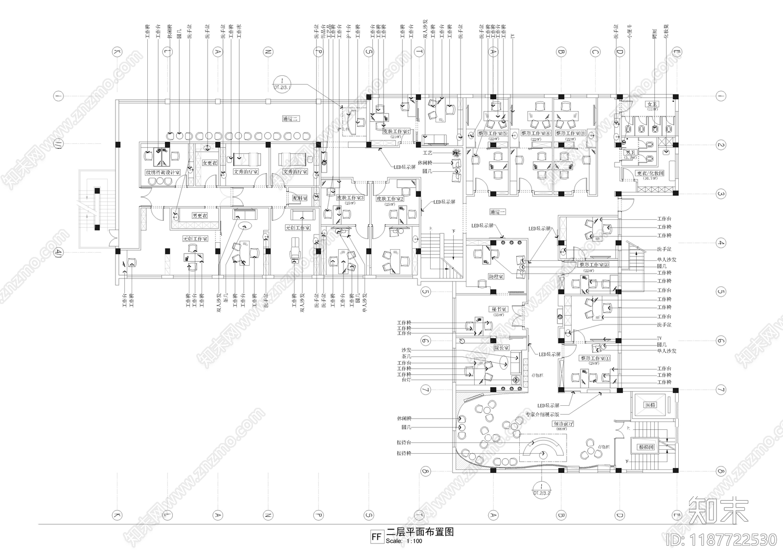 现代医院cad施工图下载【ID:1187722530】