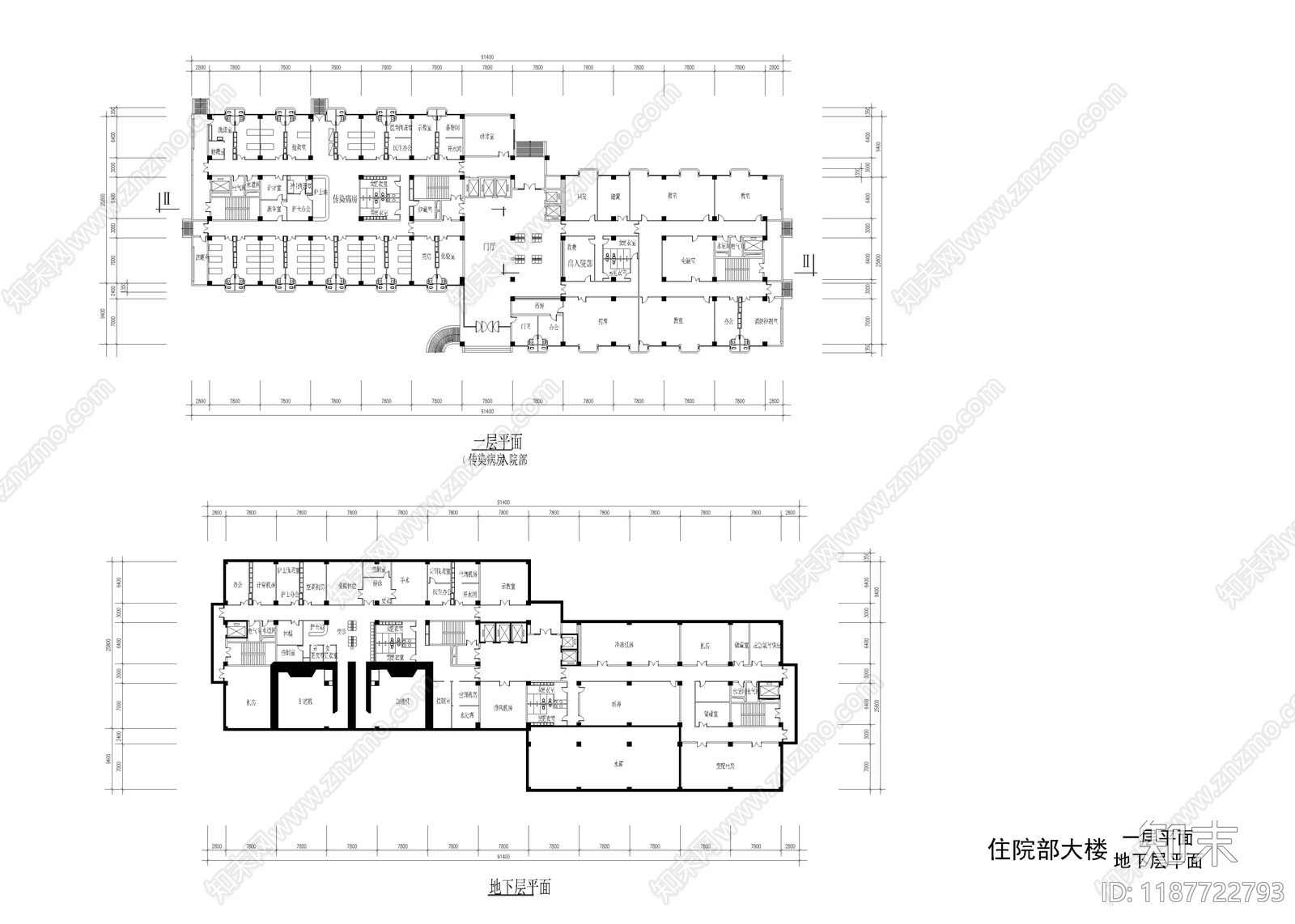 现代医院cad施工图下载【ID:1187722793】