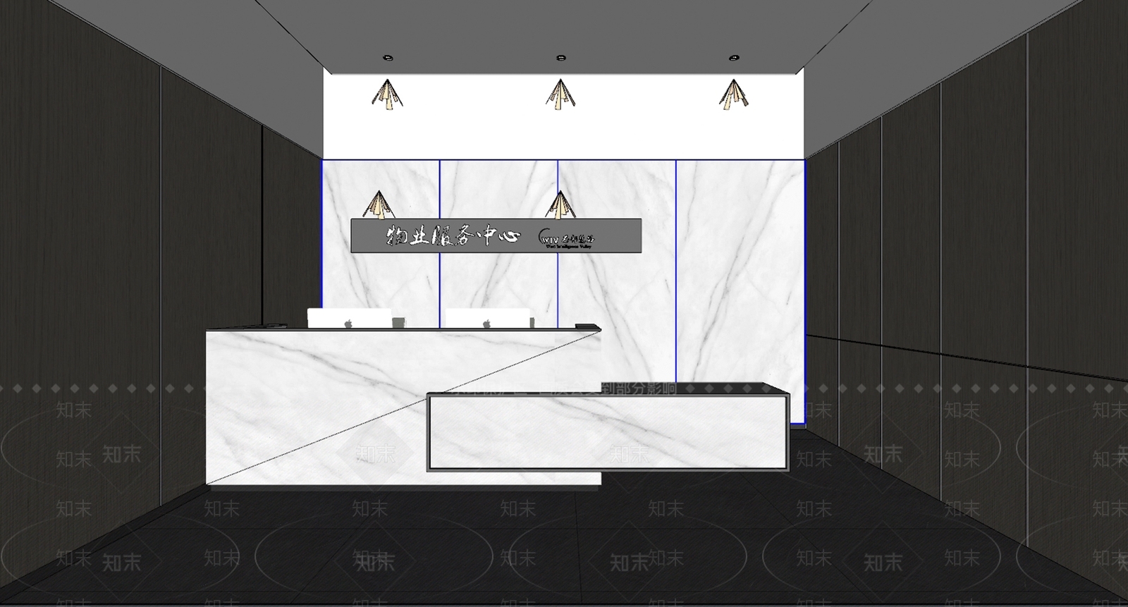 现代简约直播间SU模型下载【ID:1187724829】