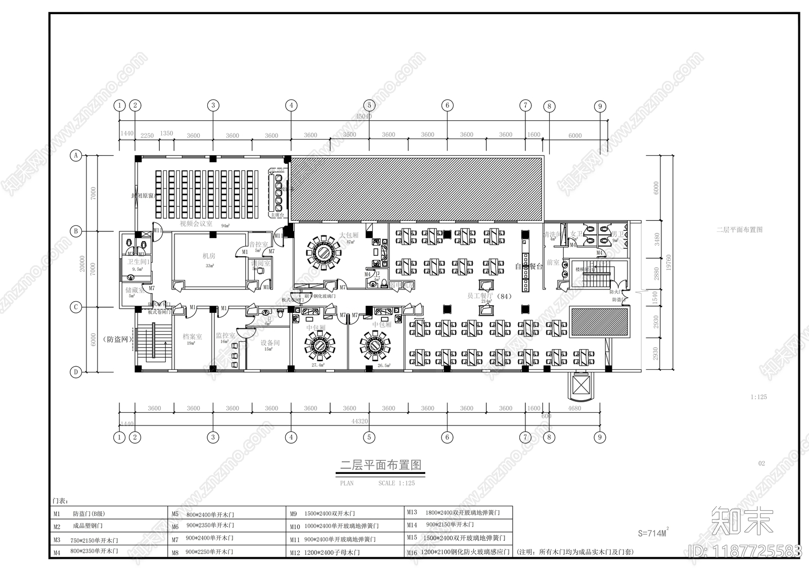 现代其他商业空间cad施工图下载【ID:1187725583】