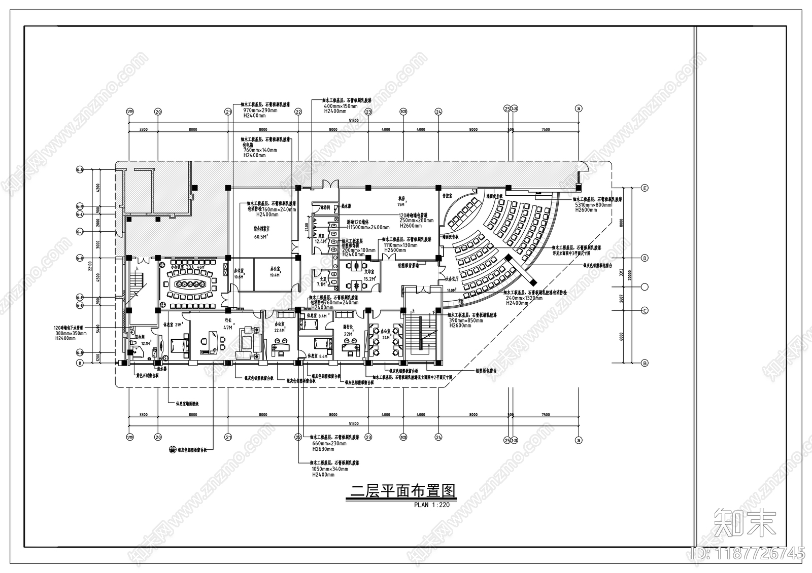 现代其他商业空间cad施工图下载【ID:1187726745】