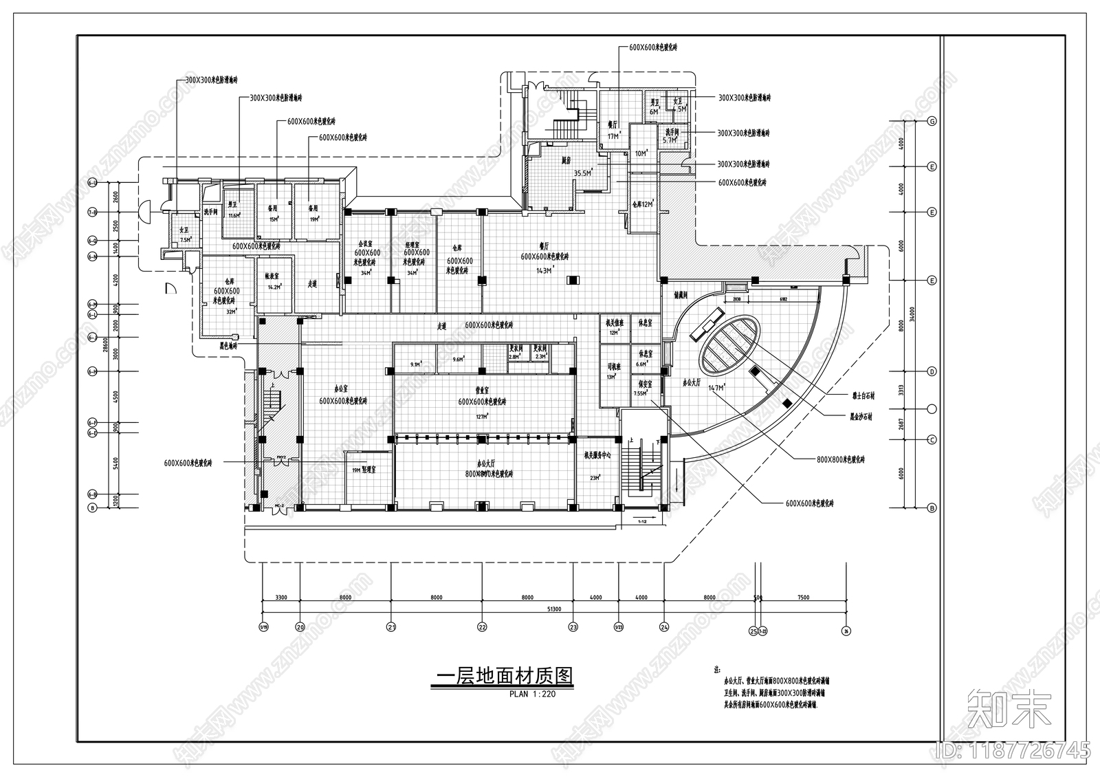 现代其他商业空间cad施工图下载【ID:1187726745】