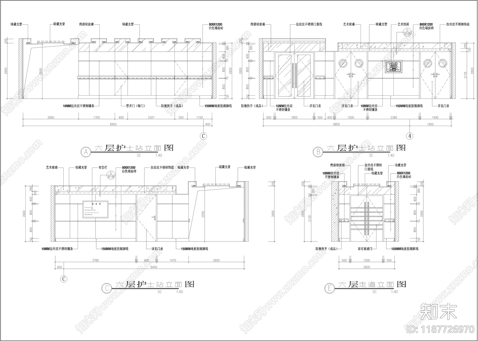 现代医院cad施工图下载【ID:1187726970】