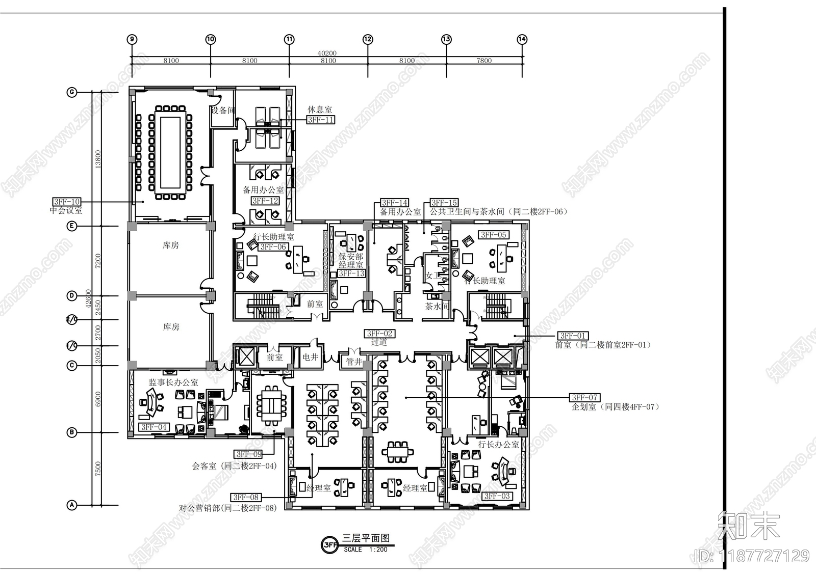 现代其他商业空间cad施工图下载【ID:1187727129】