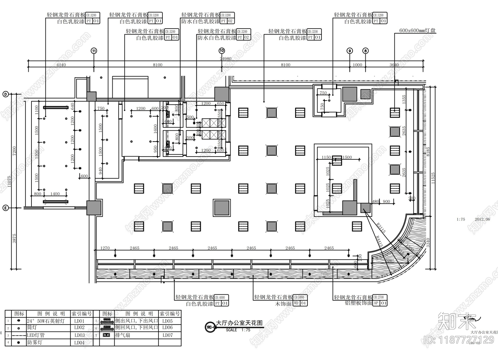 现代其他商业空间cad施工图下载【ID:1187727129】