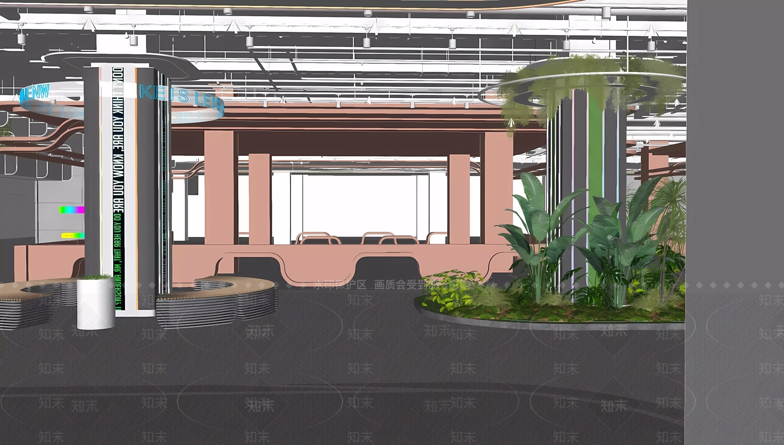工业现代景观柱SU模型下载【ID:1187727675】