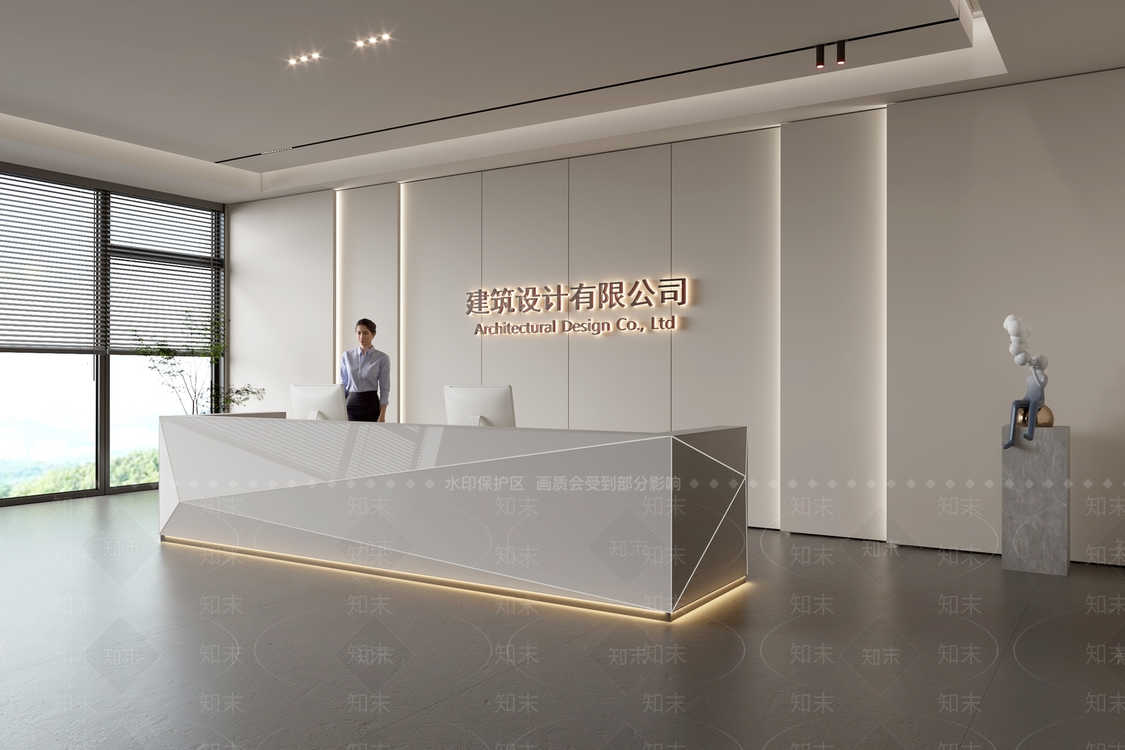 现代前台3D模型下载【ID:1187728075】