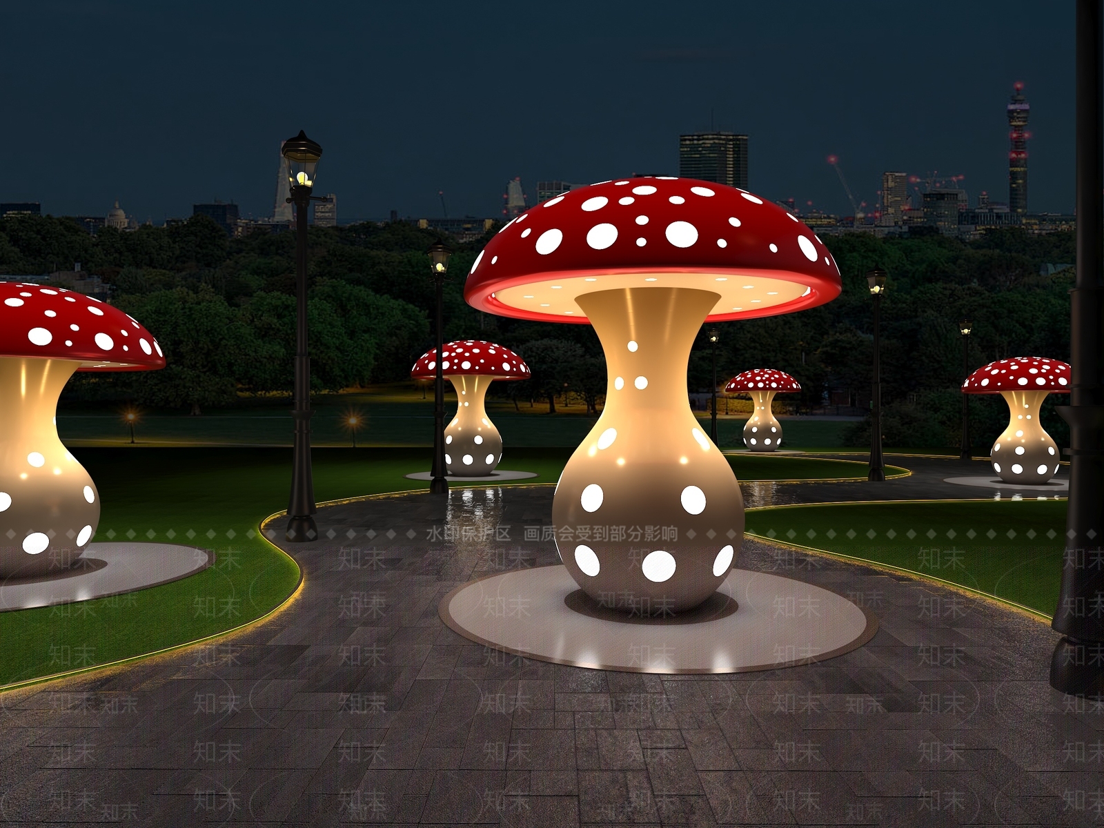 现代简约公园3D模型下载【ID:1187736413】