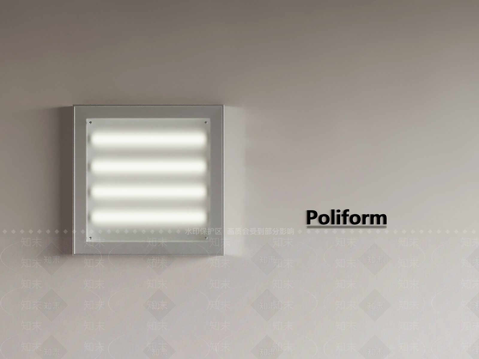 现代格栅灯SU模型下载【ID:1187742034】