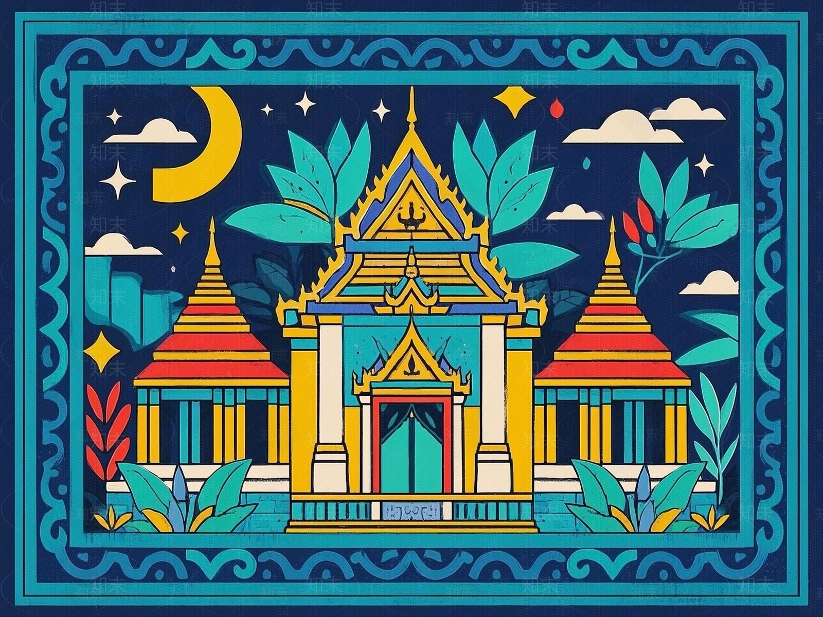 现代复古装饰画贴图下载【ID:1187742545】