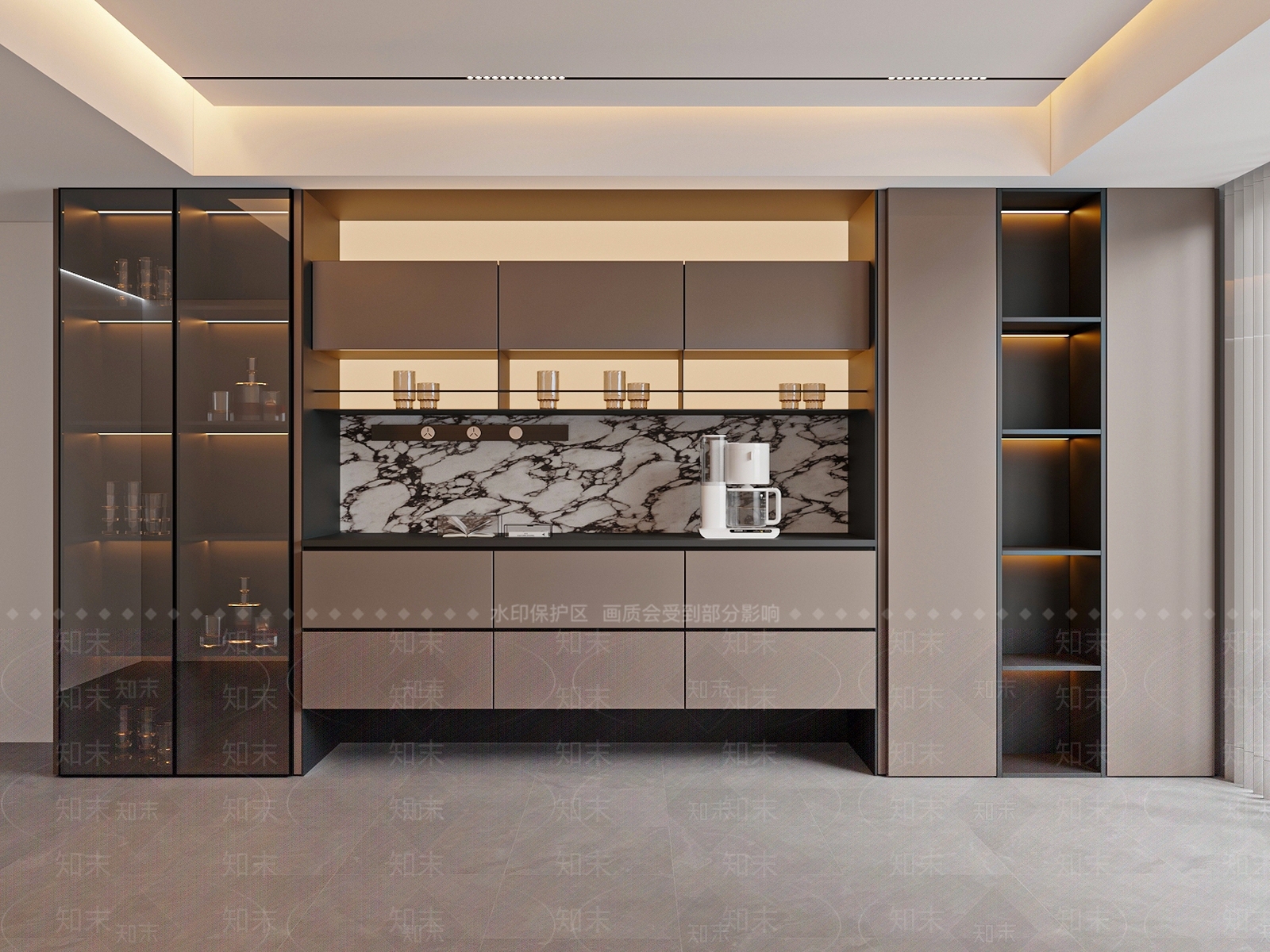 现代意式酒柜3D模型下载【ID:1187742959】
