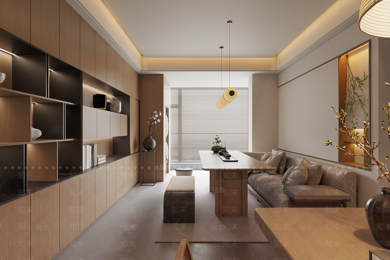 新中式茶室3D模型下载【ID:1215047325】
