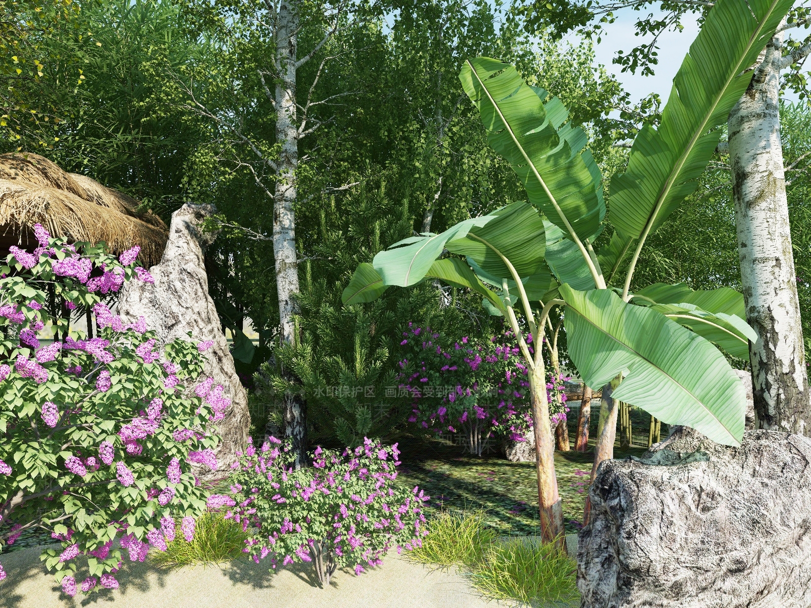 花草组合3D模型下载【ID:1187747071】
