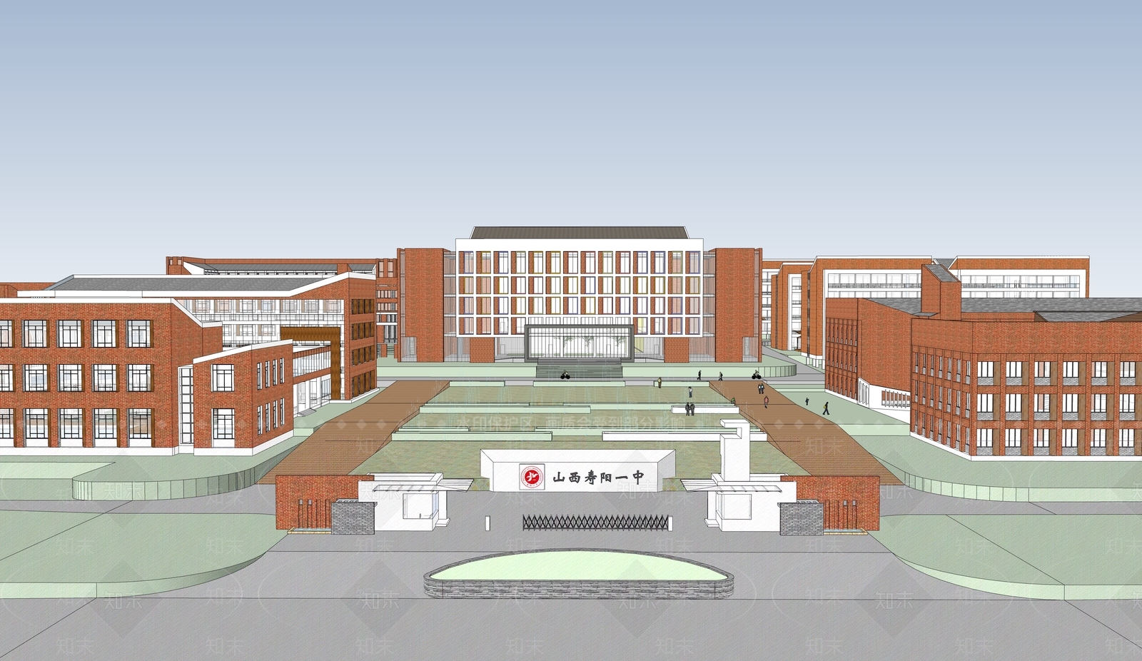 现代学校建筑SU模型下载【ID:1187754849】