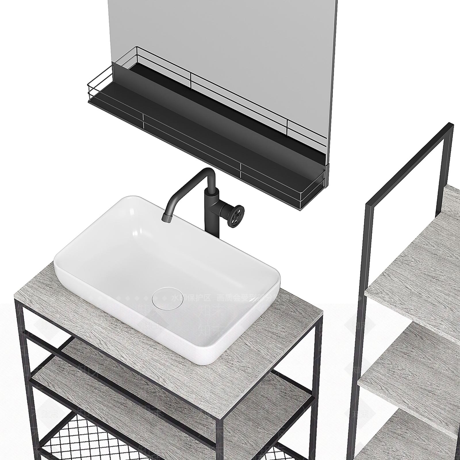 浴室柜3D模型下载【ID:1187757379】