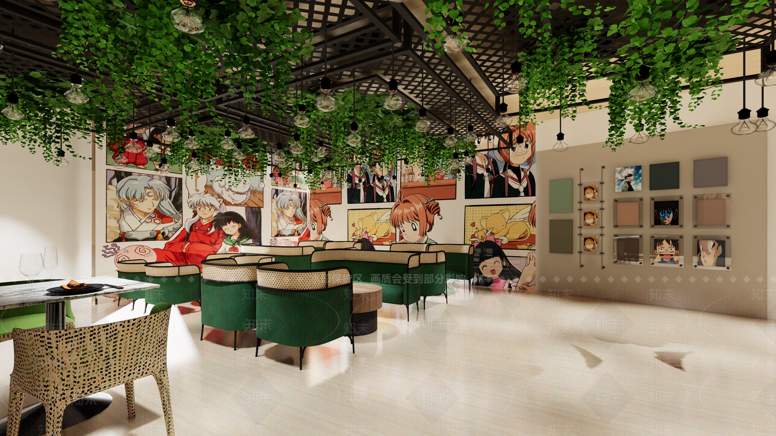 日式原木咖啡厅SU模型下载【ID:1187760013】