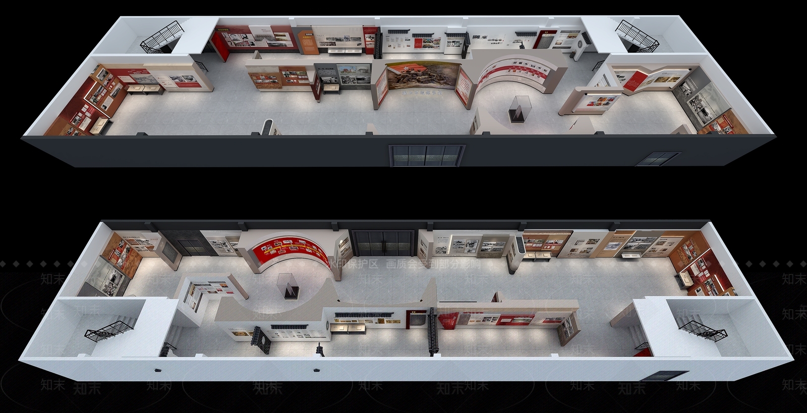 现代博物馆展厅SU模型精品下载_SketchUp模型_知末网