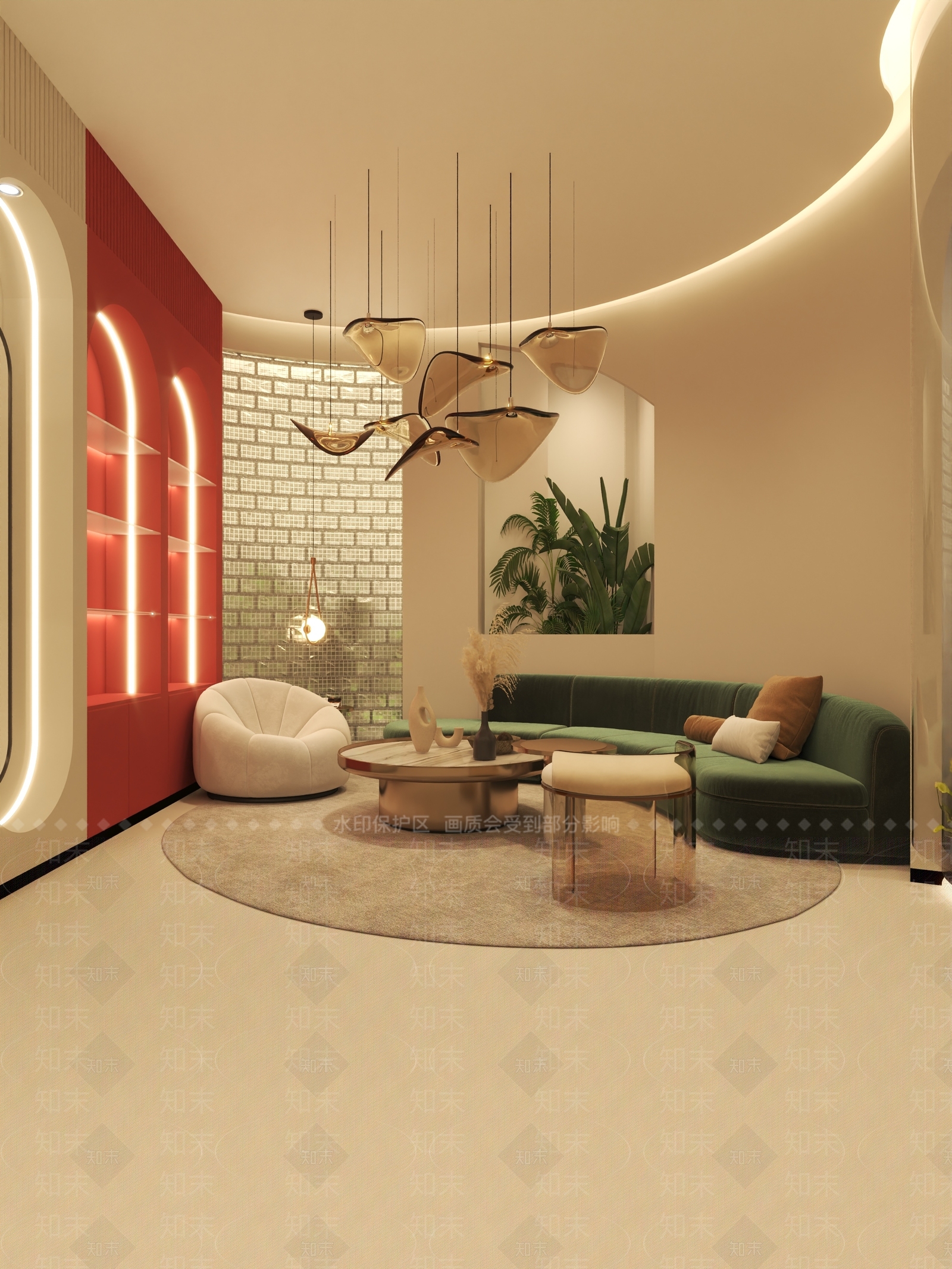 奶油美容院3D模型下载【ID:1187762461】