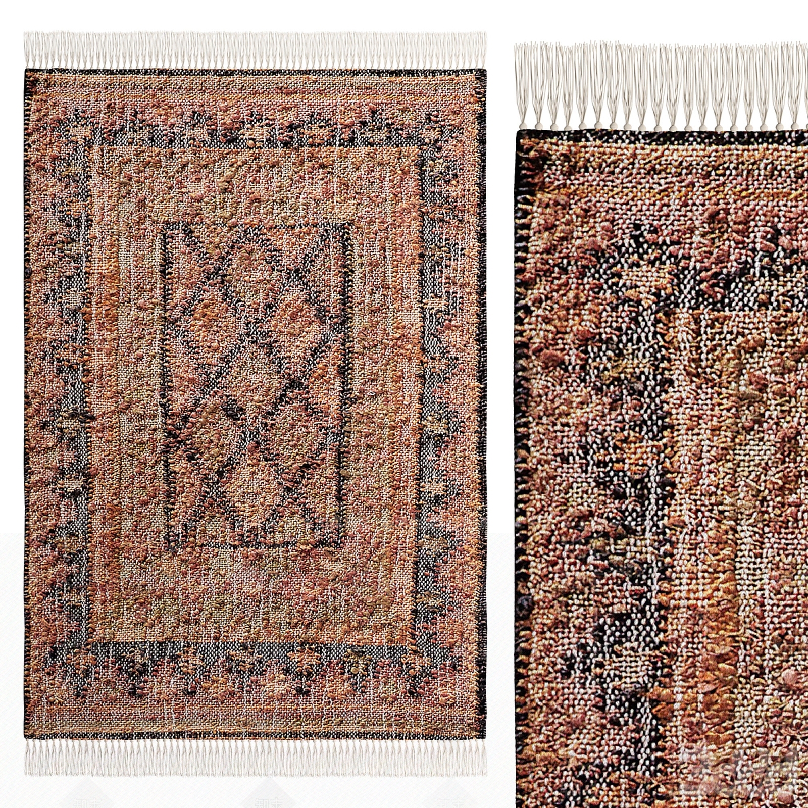 新中式美式地毯3D模型下载【ID:1187765196】