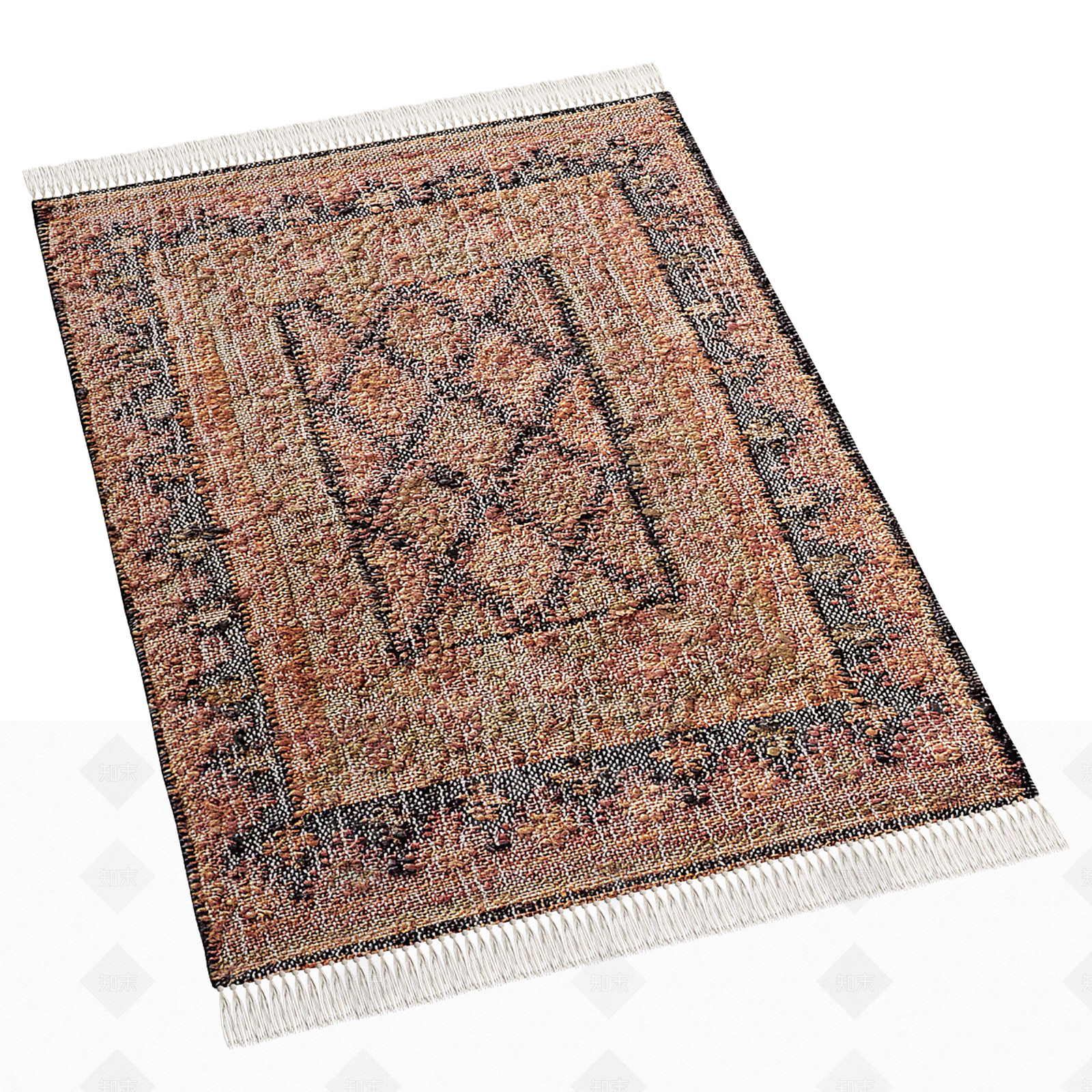 新中式美式地毯3D模型下载【ID:1187765196】