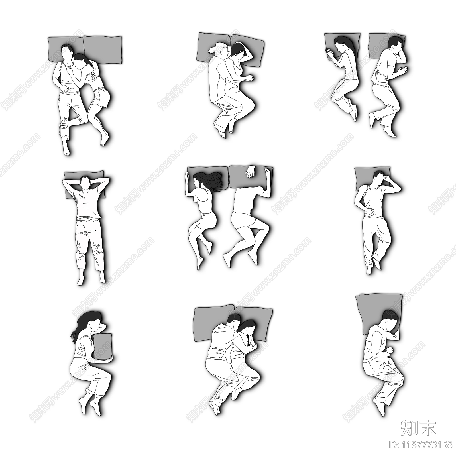 现代人物施工图下载【ID:1187773158】