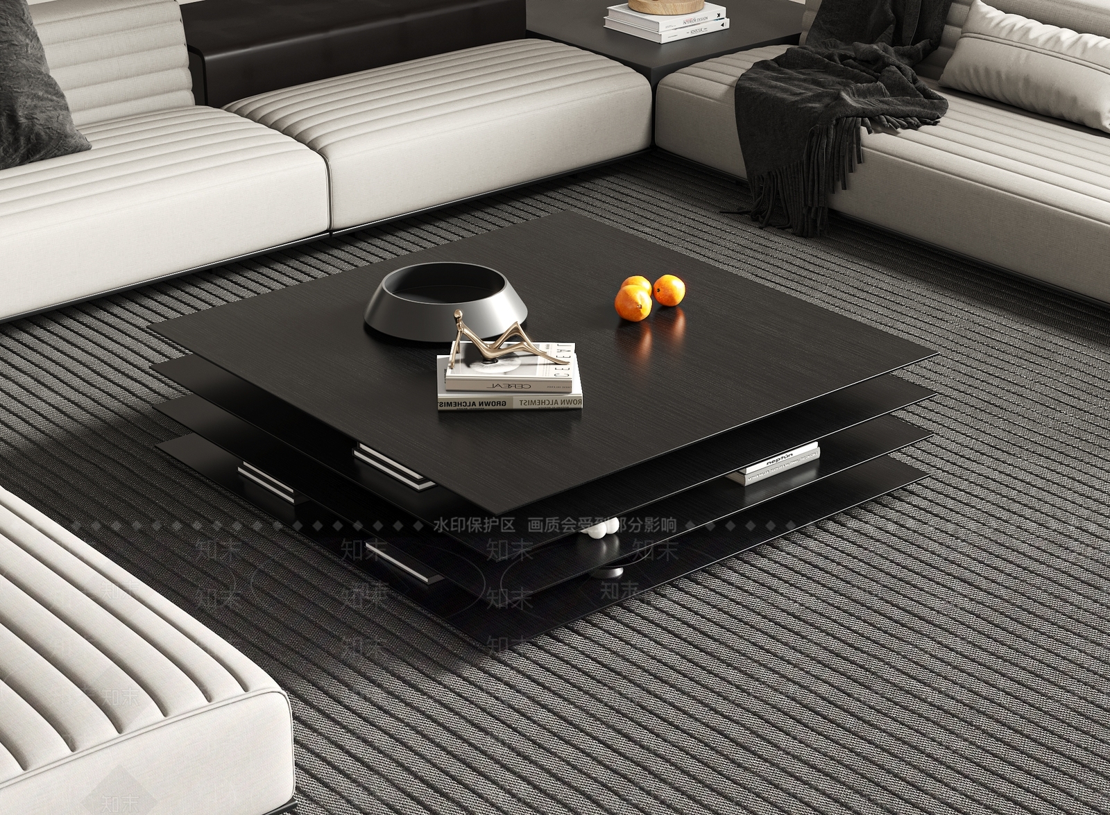 现代简约茶几SU模型下载【ID:1187774097】