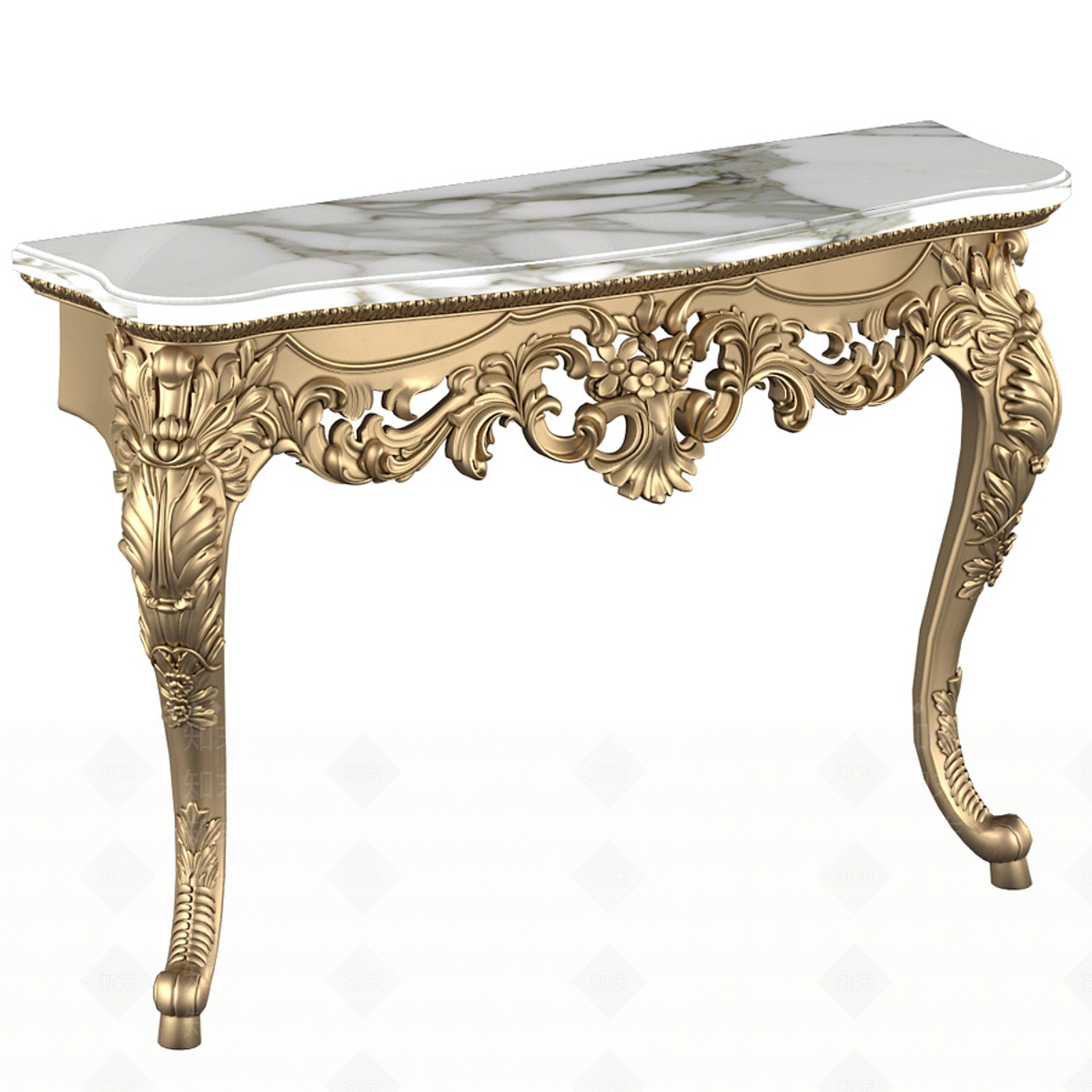 法式欧式玄关柜3D模型下载【ID:1187778721】