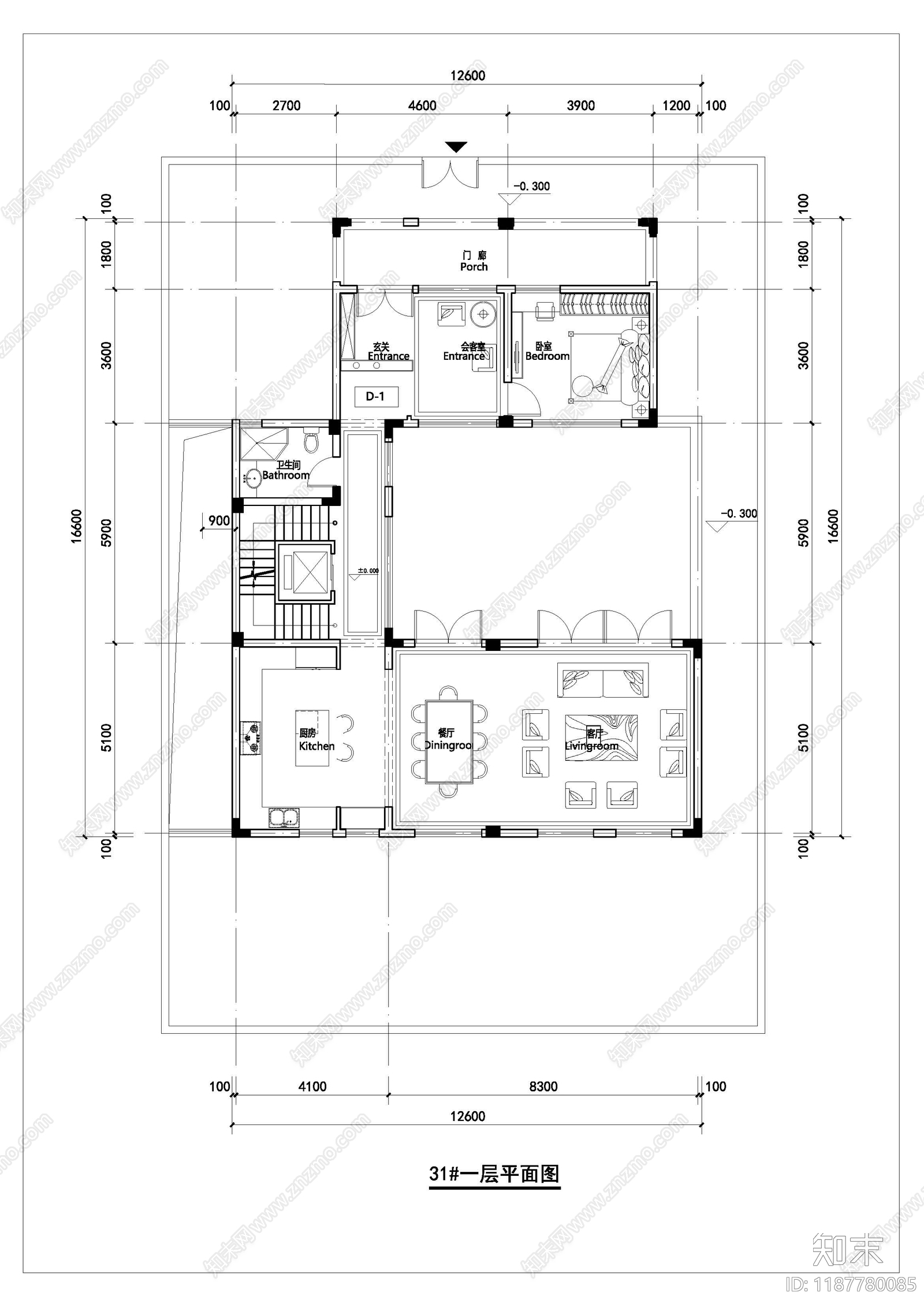 现代新中式四合院施工图下载【ID:1187780085】