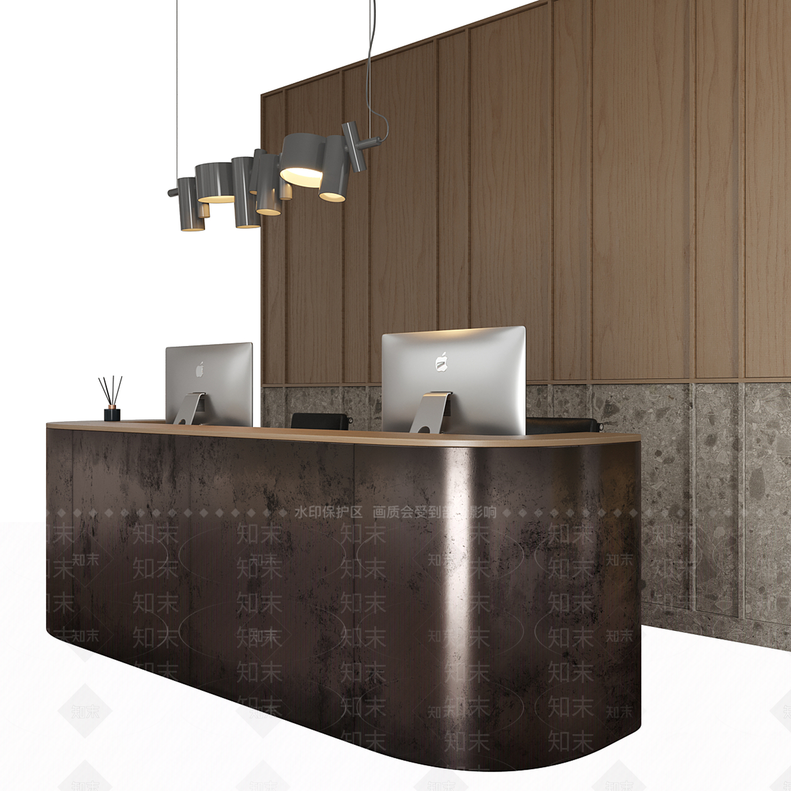 新中式现代前台3D模型下载【ID:1187780134】