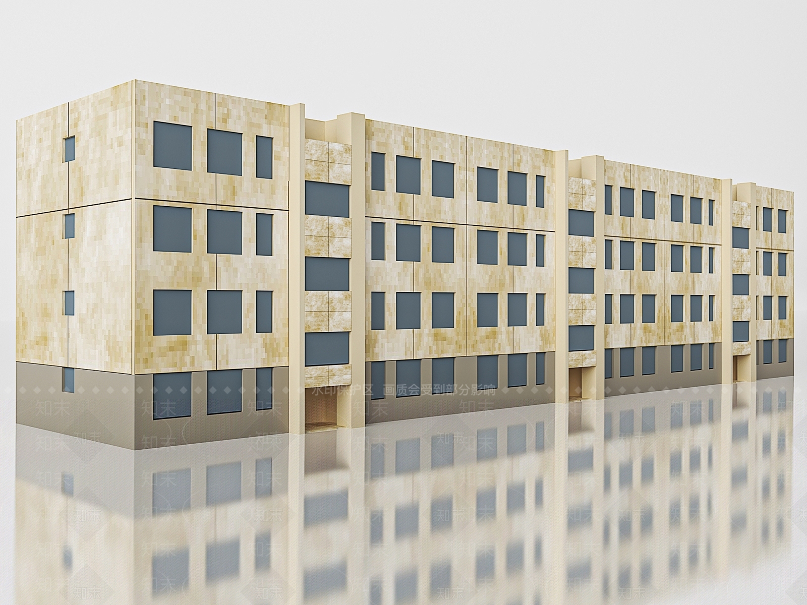 现代办公楼3D模型下载【ID:1187780360】