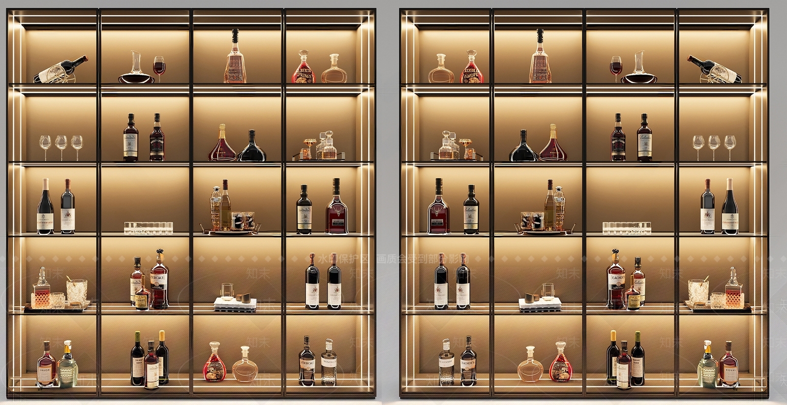 现代酒柜SU模型下载【ID:1187780536】