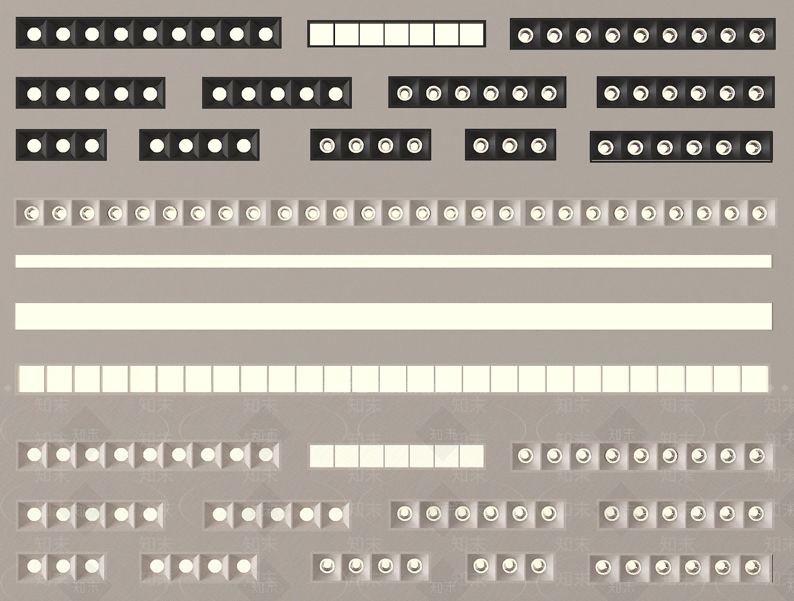 现代筒灯3D模型下载【ID:1187781942】