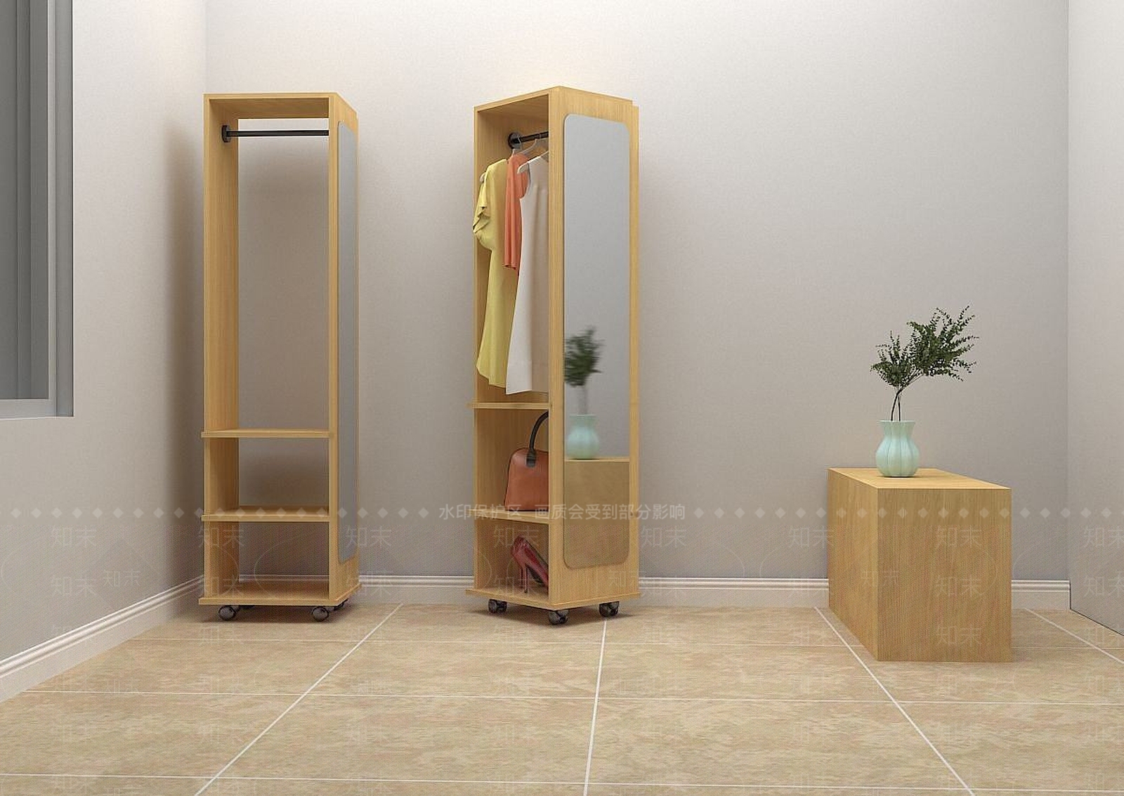 现代衣柜3D模型下载【ID:1187785650】