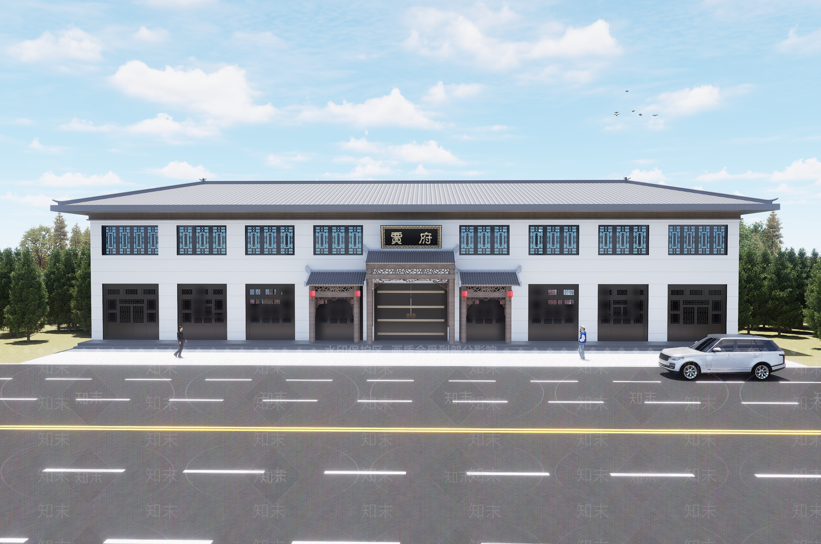 新中式乡村民房SU模型下载【ID:1187786733】