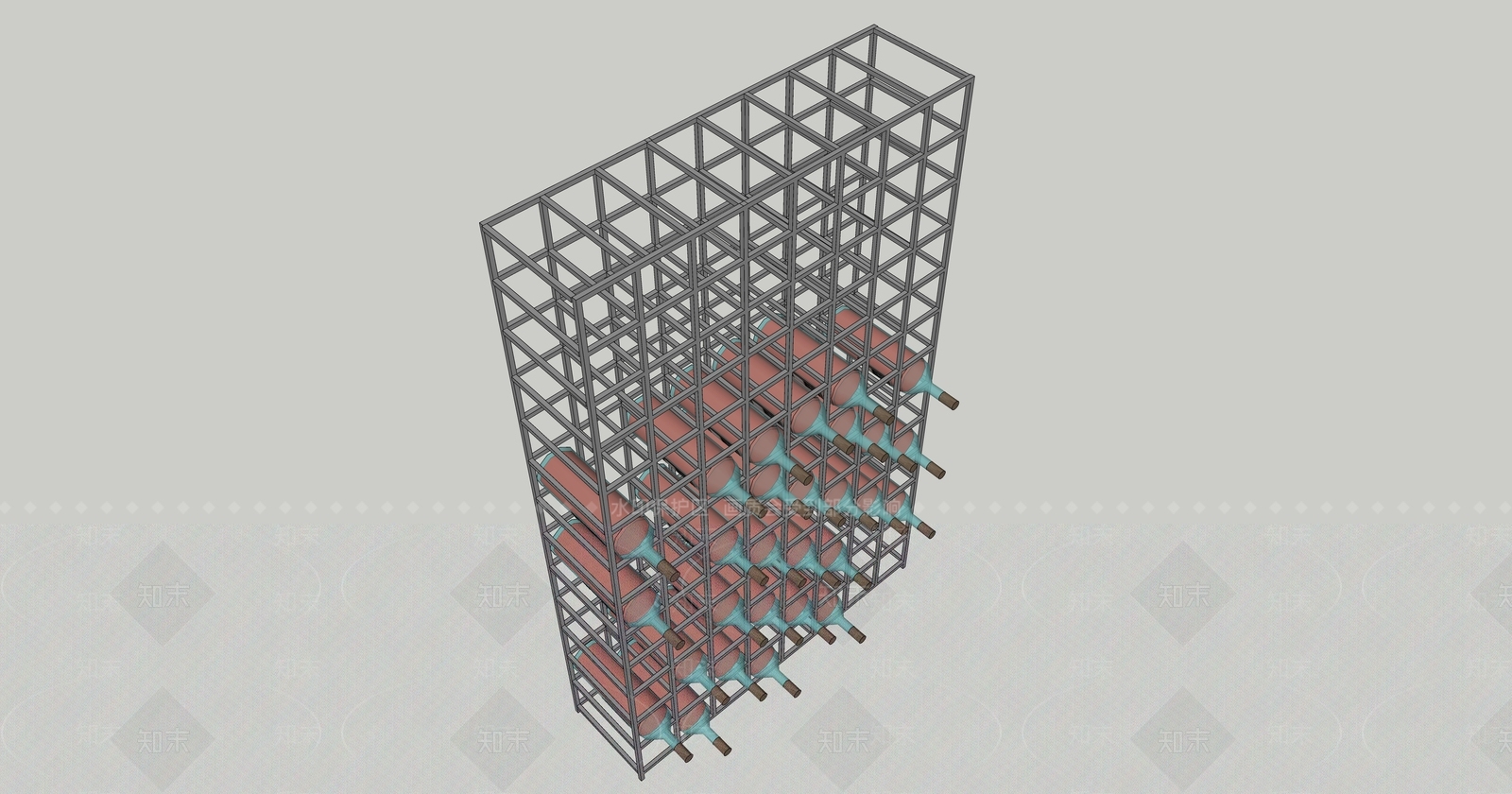 现代酒架SU模型下载【ID:1187789652】