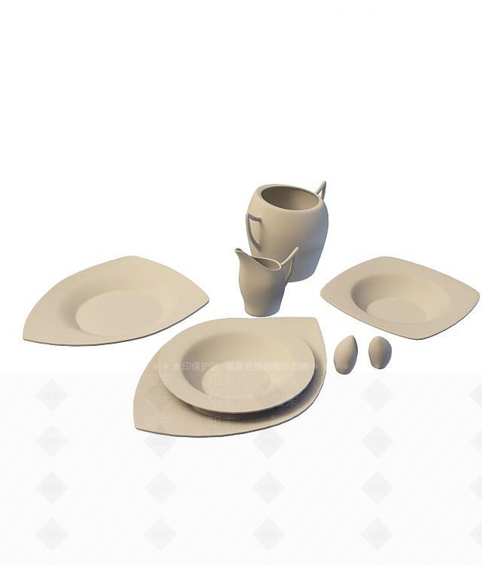 现代麻将桌3D模型下载【ID:1187800185】