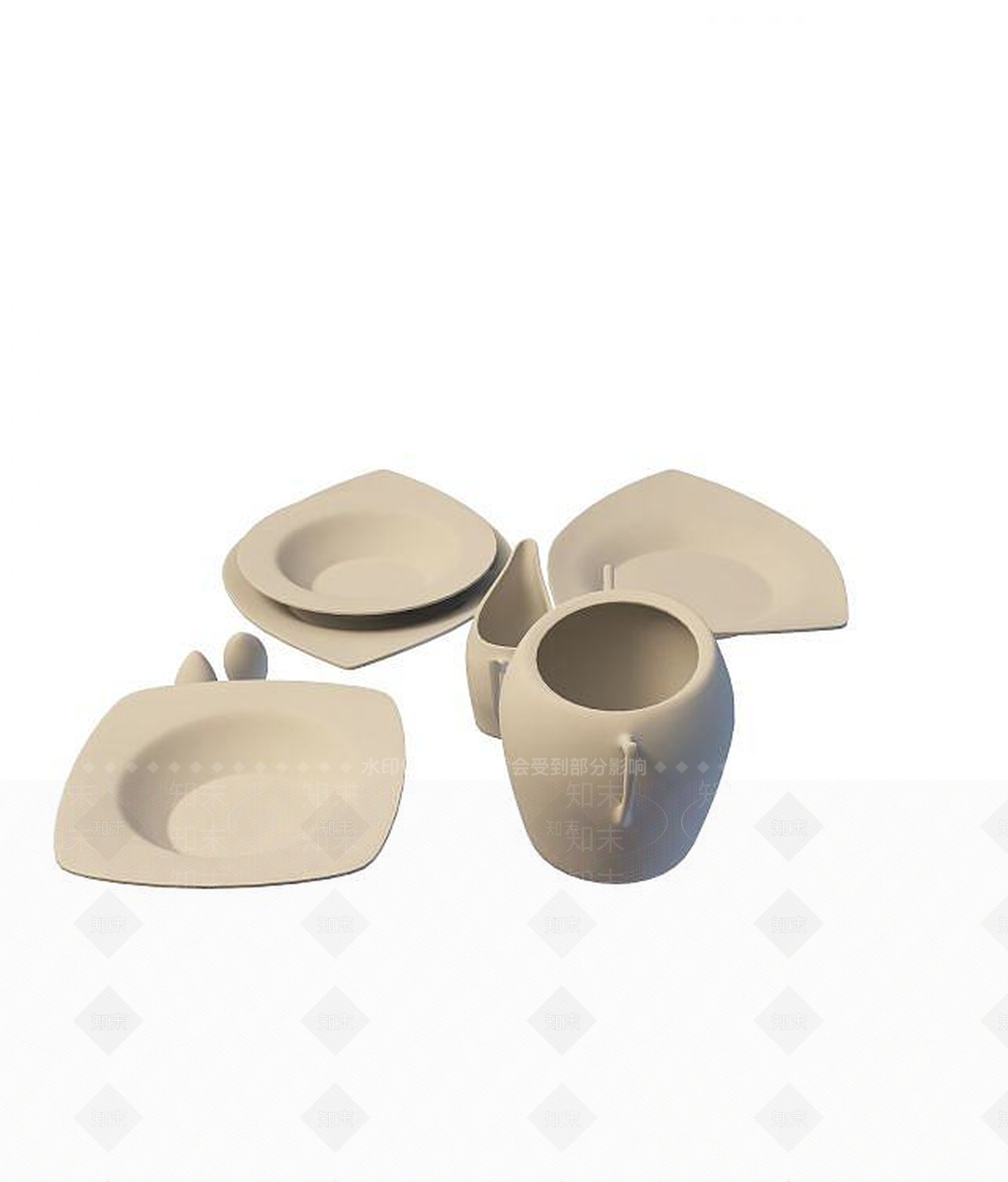 现代麻将桌3D模型下载【ID:1187800185】